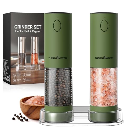Electric Salt and Pepper Grinder Set (Large / Matcha)
