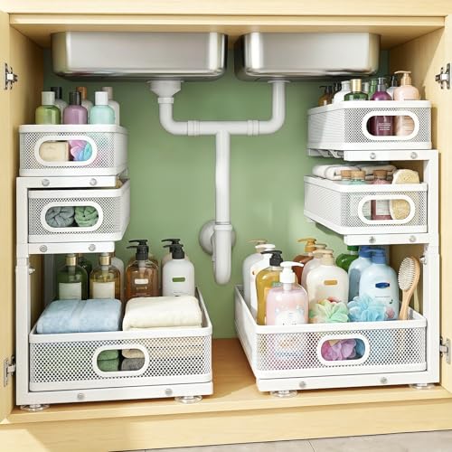 Under Sink Organizer (2 Pack / White)
