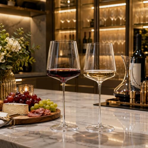 Long Stem Modern Wine Glasses