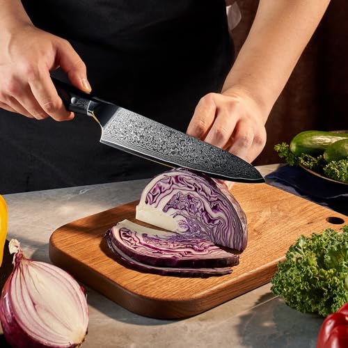 SENKEN 6 Piece Damascus Steel Kitchen Knife Set (6 Count)