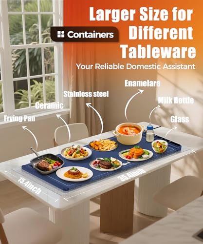 Warming Mat for Food (Dark Blue / 36x15 Inch)