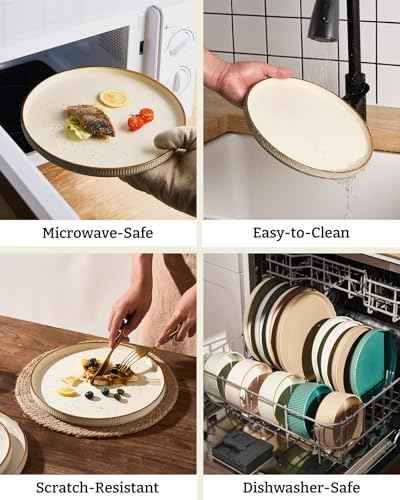 Stoneware Dinnerware Sets with Pasta Bowls (24 Count)