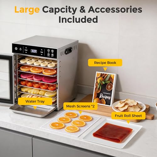 400W Food Dehydrator with 10 Trays for Jerky