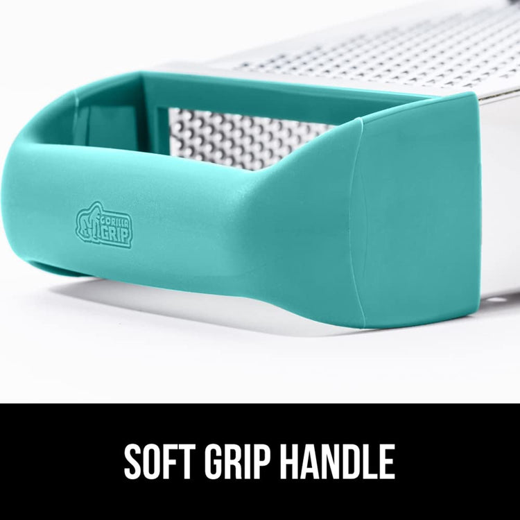 XL 4 Sided Stainless Steel Cheese Grater With Measurement Container