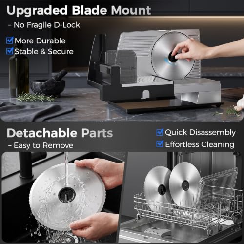 Electric Meat Slicer (6.7'' Stainless Steel Blades / Silver)