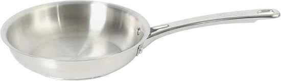 Sur La Table Kitchen Essentials Chef's Deck 8-Inch Stainless Steel Frying Pan – Induction Ready Skillet with Tri-Ply Base, Polished Finish & Hollow Stay-Cool Handle