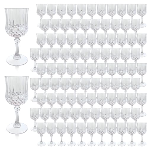 100Pack Plastic Wine Glasses (100 Count)