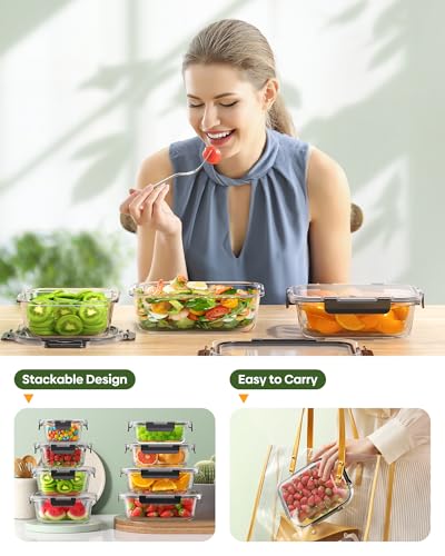 40 PCS Glass Food Storage Containers with Lids (40 PCS)