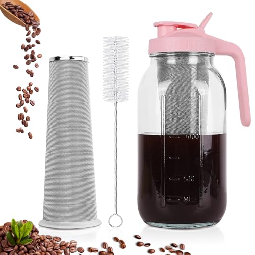 Cold Brew Coffee Maker (Pink / 64 Ounces)