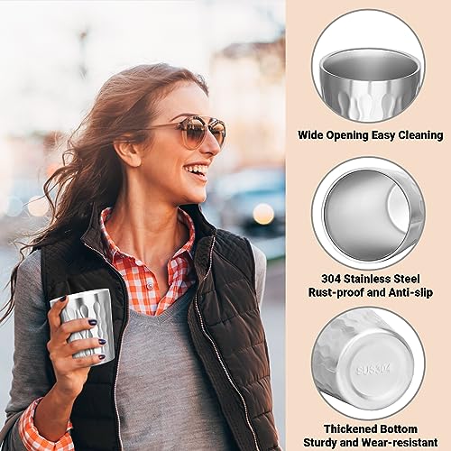 Stainless Cups (fire diamond-patterned / 10oz,4pcs)