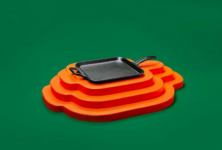 Lodge BOLD 12 Inch Seasoned Cast Iron Square Griddle, Design-Forward Cookware - Nestoria