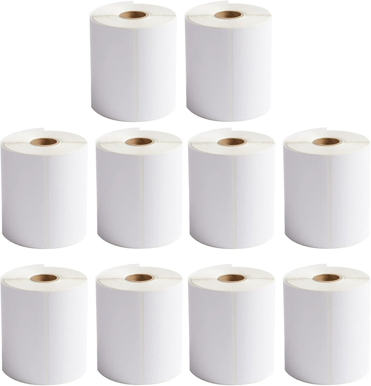 FungLam 10 Rolls 4"x6" Direct Thermal Printer Label, Shipping Labels Compatible with Zebra, Rollo and Most Thermal Printer, Perforated Postage Label Paper, 250 Labels/Roll
