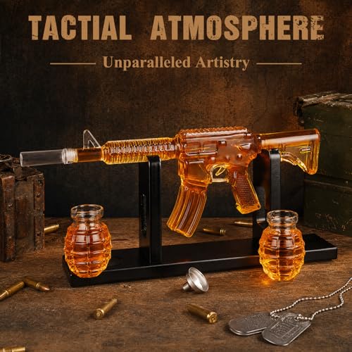 AR15 Whiskey Gun Decanter Set for Men