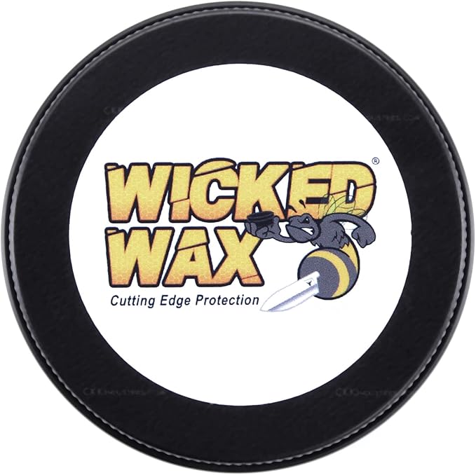 WICKED WAX - (2.0 oz.) - Cutting Edge Knife Protection - For Steel, Wood, Epoxy, Plastic, and Leather - 100% Organic & Food Safe - (USA Made) – Total Clean And Protect