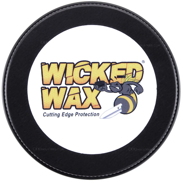 WICKED WAX - (2.0 oz.) - Cutting Edge Knife Protection - For Steel, Wood, Epoxy, Plastic, and Leather - 100% Organic & Food Safe - (USA Made) – Total Clean And Protect (2 Fl Oz)