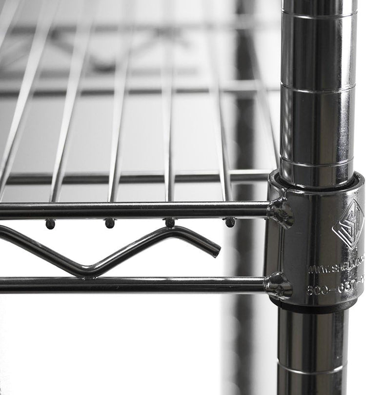 Shelving Inc. 8" d x 30" w Chrome Wire Shelving with 3 Tier Shelves, Weight Capacity 800lbs Per Shelf