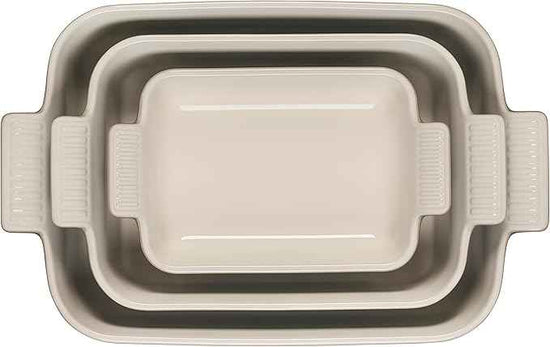 Le Creuset Stoneware Heritage Set 3 Rectangular Dishes, Artichaut