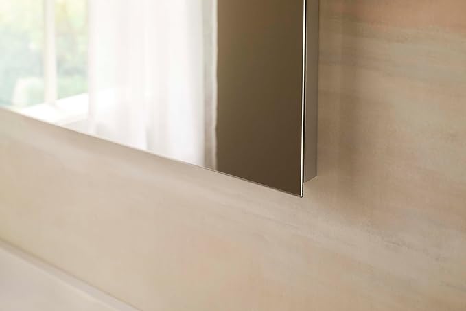 Kohler 55064-NA Embark Slim Medicine Cabinet Mirror, Adjustable Shelves with Mirrored Doors, 30 in. W x 26 in. H