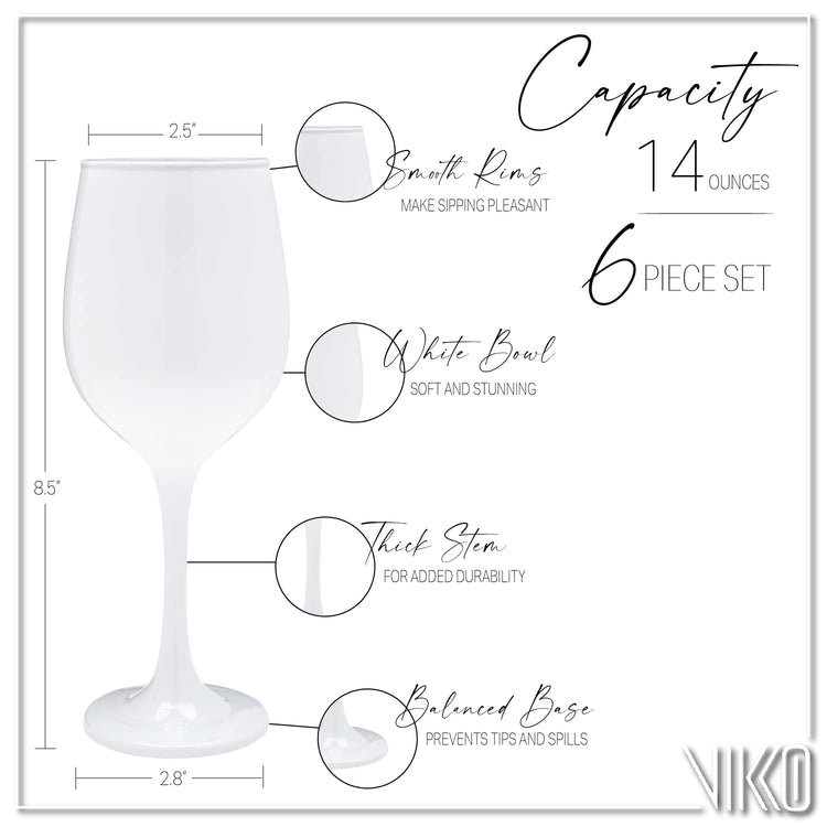 Decor Fancy White Wine Glasses (6 Count)