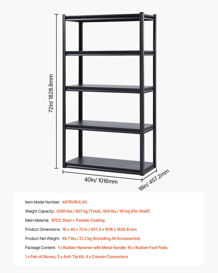 Storage Shelves (5 Count)