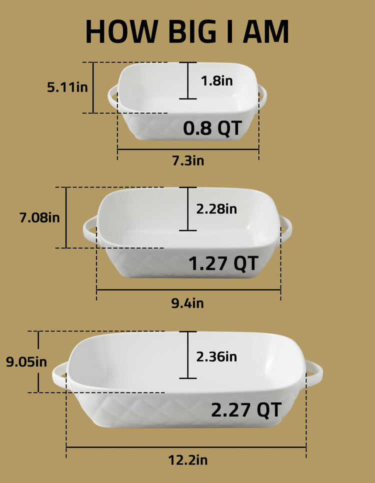 Sweejar Casserole Dishes for Oven