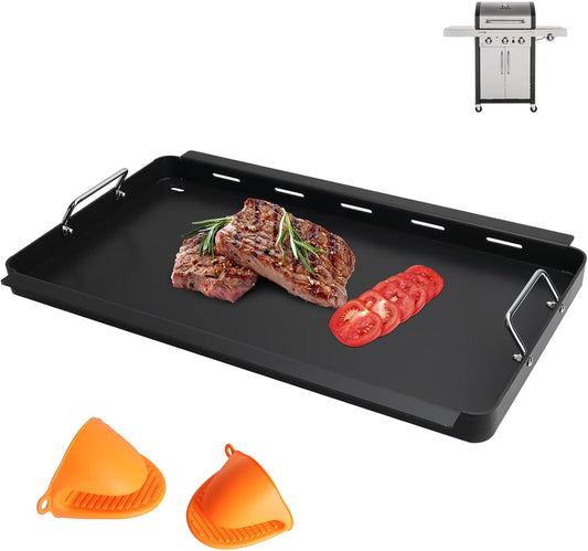 DcYourHome Full Size Griddle Insert for Charbroil Commercial TUR-Infrared Gas Grills 463242515 463242516 463367016 463246018, Carbon Steel Flat Top Griddle Plate for Charbroil 3-Burner Grill Parts - Nestoria