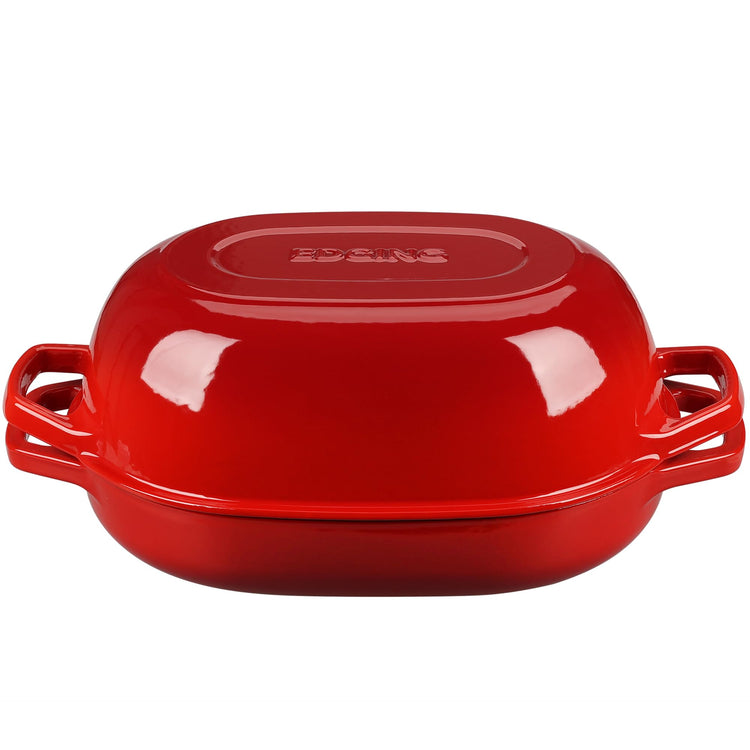 Enameled Cast Iron Oval Dutch Oven Pot with Lid