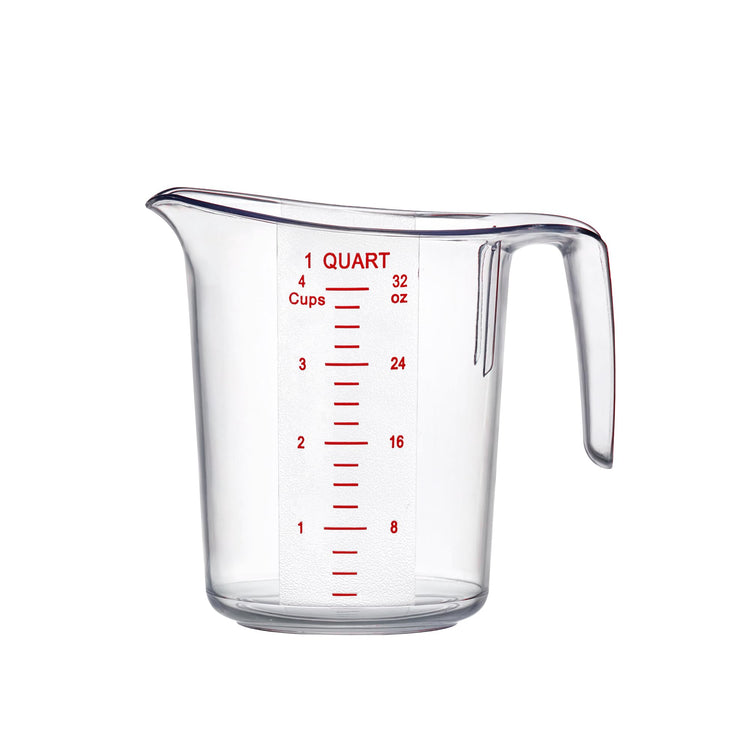 Melissa - 32-Ounce Plastic Measuring Pitcher (1-Pack), 4-Cup (1-Quart) Food-Grade Measuring Jug, Unbreakable, Stackable, Dishwasher-Safe, Great for Oil, Vinegar, Flour, and More
