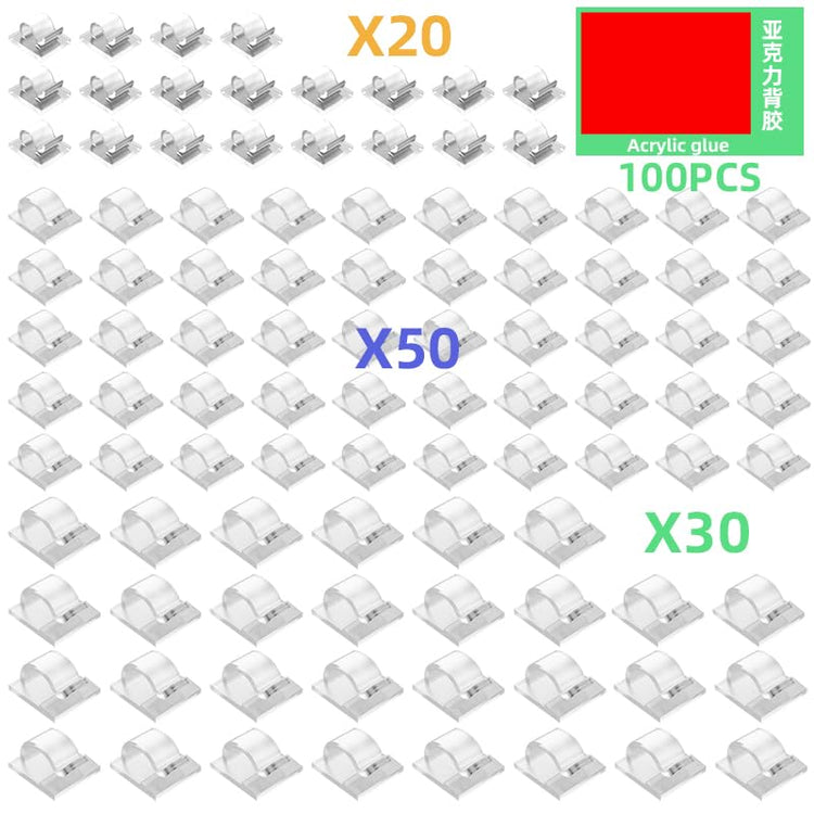 100 PCS Cable Clips Cord Organizer (100 Count)