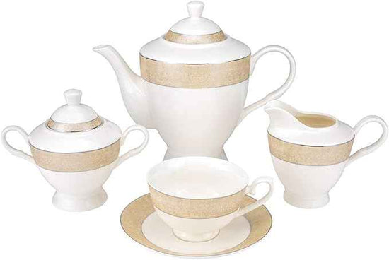 Euro Porcelain 57-pc Banquet Dinnerware Set, Luxury Tableware Dining Service for 8