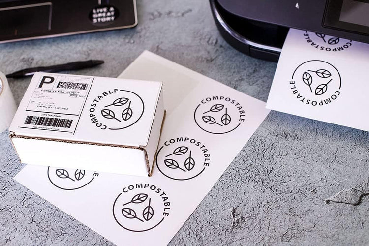Premium Label Supply White Sticker FBA Labels – 4" x 3.33" – Laser/Inkjet Compatible – (6 per Sheet), 100 Sheets - 600 Total Adhesive Labels