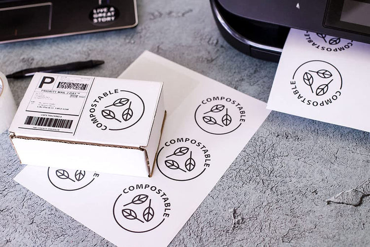 White Sticker FBA Labels (600 Count)