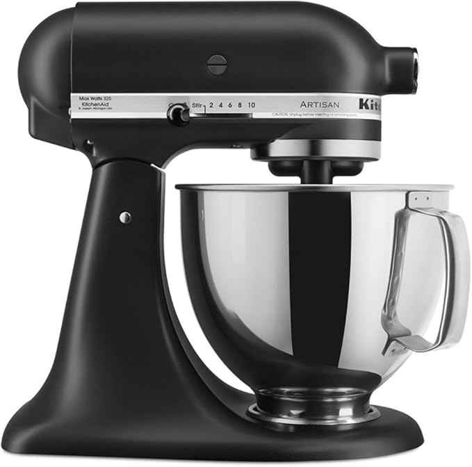 KitchenAid RRK150BM 5 Qt. Artisan Series - Black Matte (Renewed)