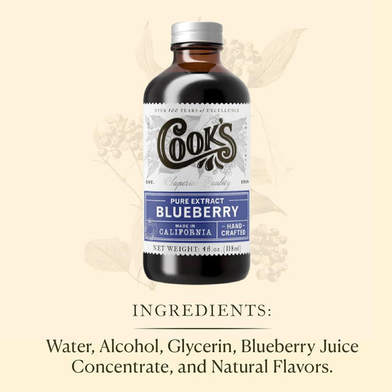 Cook's, Blueberry Extract for Baking, Pies, Jam, Jellies, Candies, Syrup, 16 oz - Nestoria