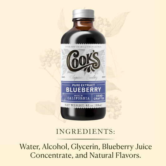 Cook's, Blueberry Extract for Baking, Pies, Jam, Jellies, Candies, Syrup, 32 oz - Nestoria