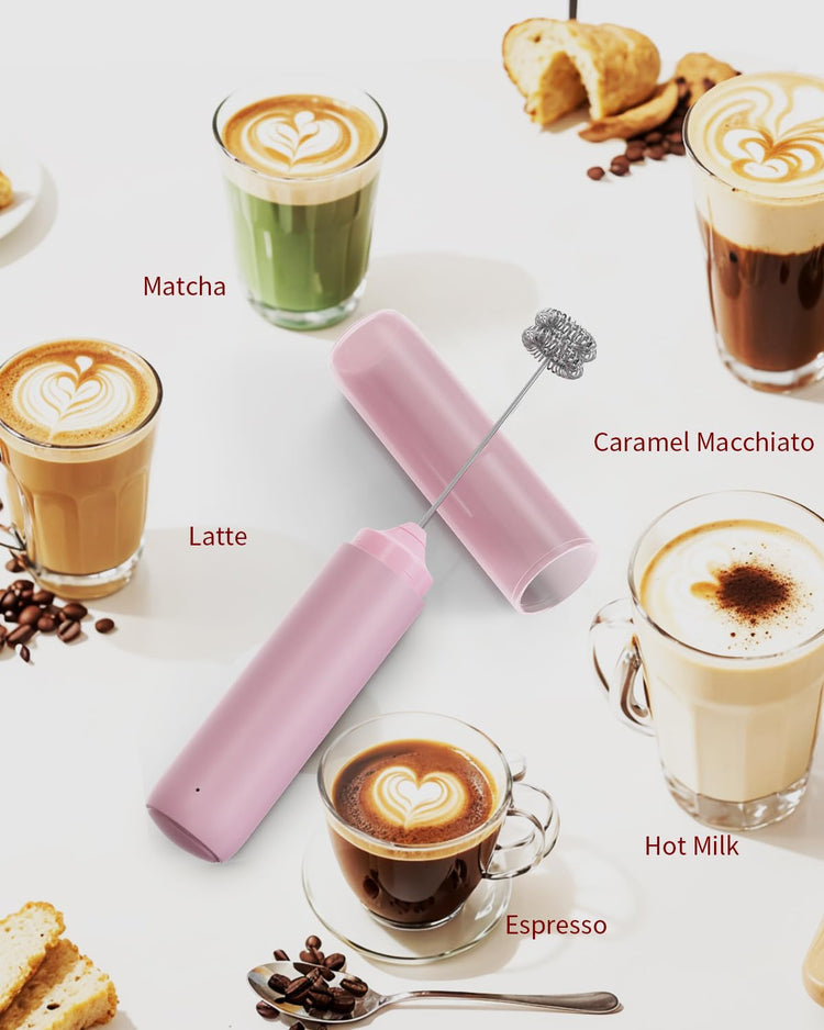 Portable Rechargeable Milk Frother Handheld