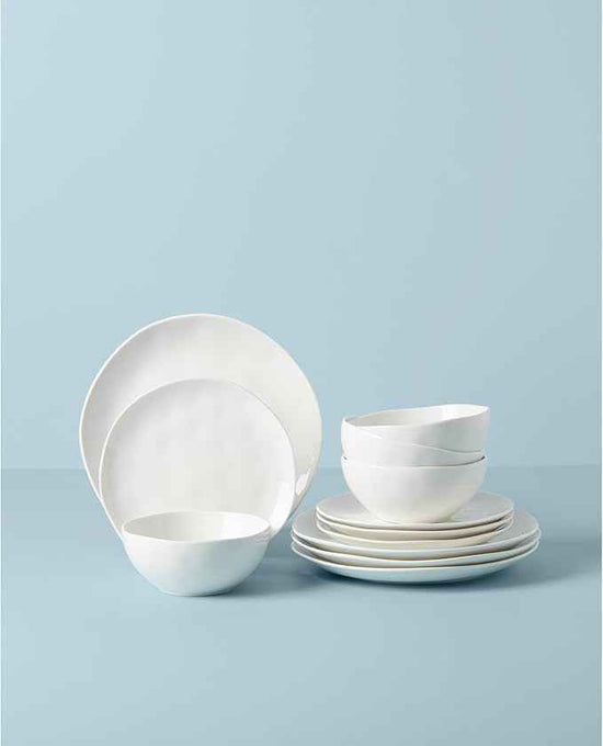 Lenox, White Bay Colors 12Pc Set, 16.15 LB
