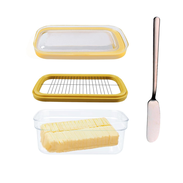 Butter Dish with Cutter & Lid