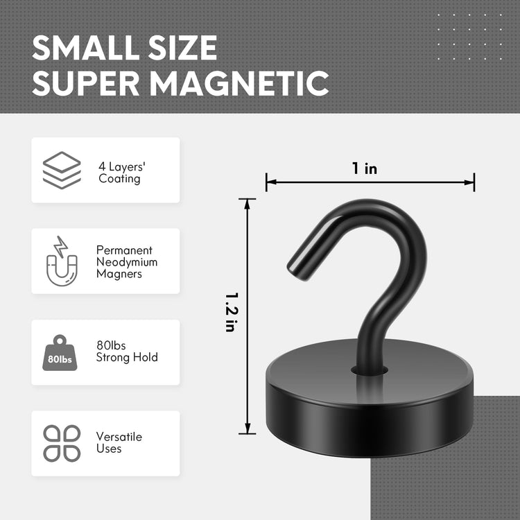 Magnetic Hooks Steel Tube Design for Cruise (10 Count)