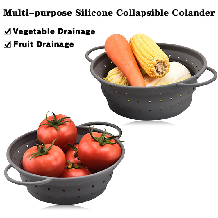 Silicone Collapsible Colander with Handle