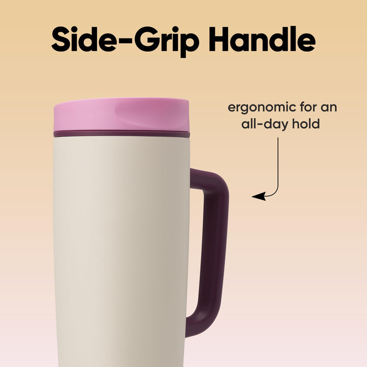 SmoothSip Slider Stainless Steel Insulated Travel Mug with Handle