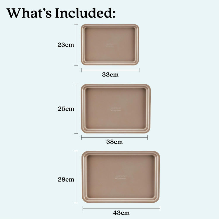 Gourmet Nonstick Bakeware Set with Nonstick Cookie Sheets (3 Count)