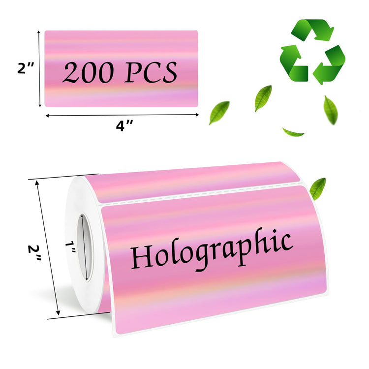 2x4 Inch Holographic Thermal Labels