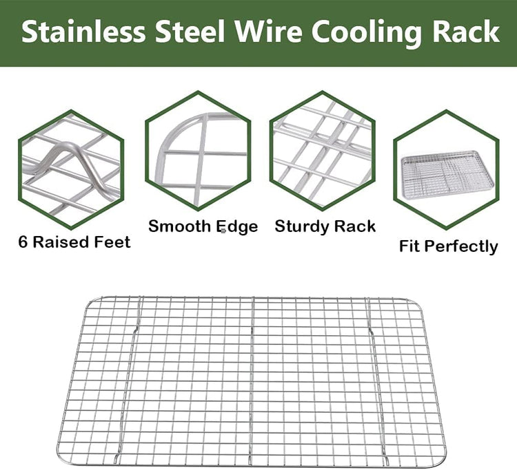 Baking Sheet with Cooling Wire Rack Set