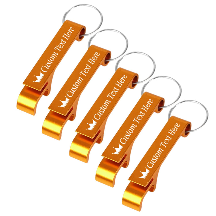 5PCS Personalized Bottle Opener Keychain Bulk Custom Beer Bottle Opener with Logo Text Engraved Wedding Bottle Opener Favors Customized Gifts for Guests Baby Shower Birthday Party (5 Count)