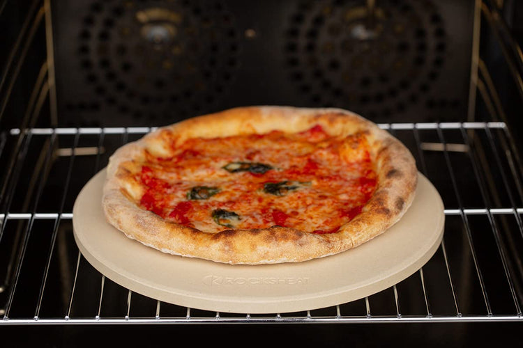 K ROCKSHEAT Small Pizza Stone Round for Grill and Oven