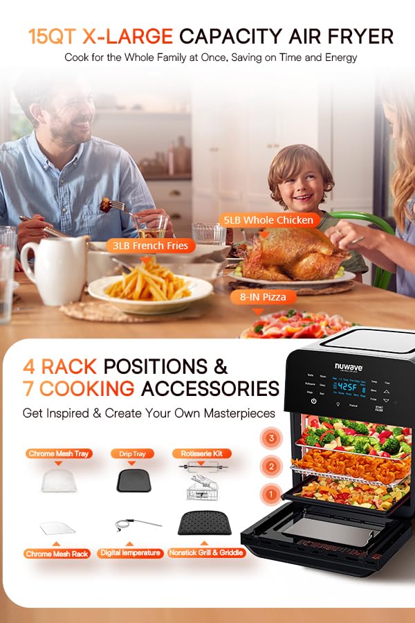 Brio 15.5Qt Air Fryer Rotisserie Oven