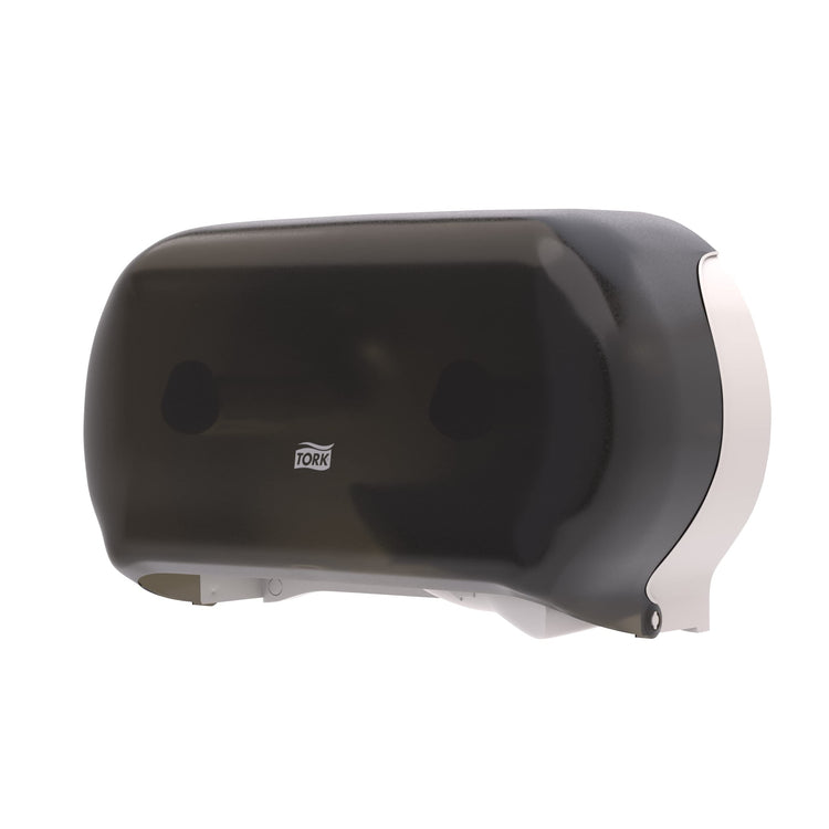 Twin Jumbo Toilet Paper Roll Dispenser Smoke T22