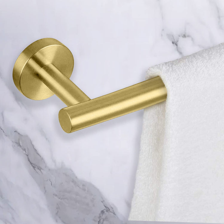 2 Pieces Brushed Gold Bathroom Towel Bar