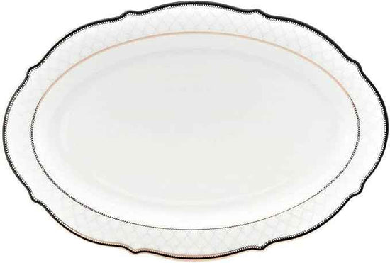 Euro Porcelain 57-pc Banquet Dinnerware Set, Luxury Bone China Tableware, Service for 8 (6664-3) 6664-20